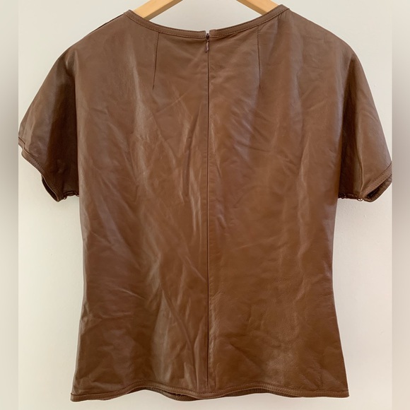 Escada Soft Luxurious Leather Weave Blouse - Picture 3 of 15